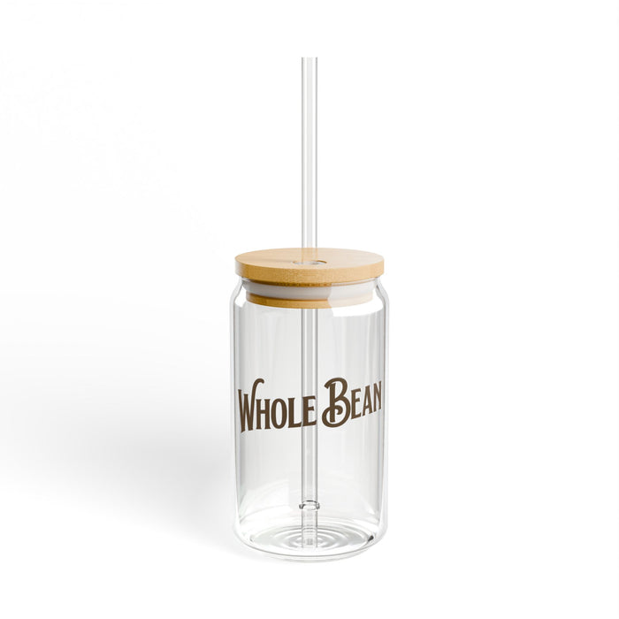 Wholehearted Brew Co. 16oz Glass Sipper with Bamboo Lid